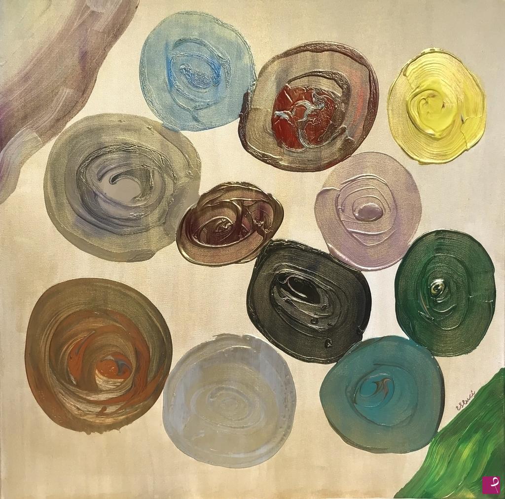 quadri in vendita online -  "BASSORILIEVI CIRCOLARI DI COLORE" 