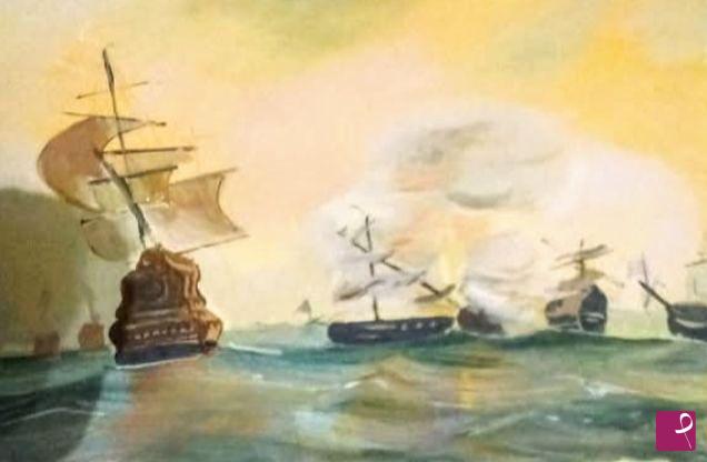 quadri in vendita online - Battaglia di Chesapeake