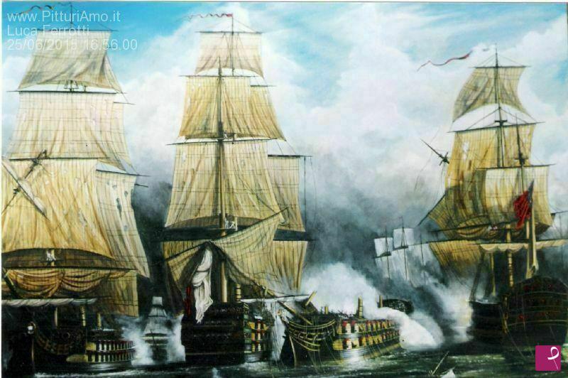 quadri in vendita online - Battaglia di Trafalgar 1805