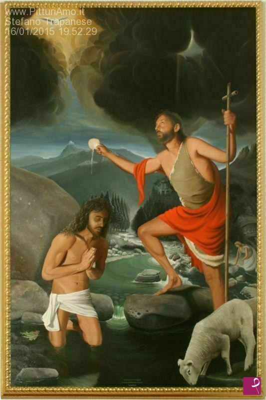 quadri in vendita online - Battesimo di Cristo