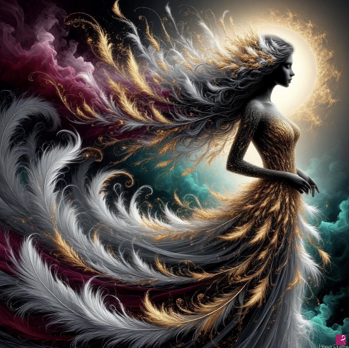 quadri in vendita online - Beautiful girl, wind, sun 