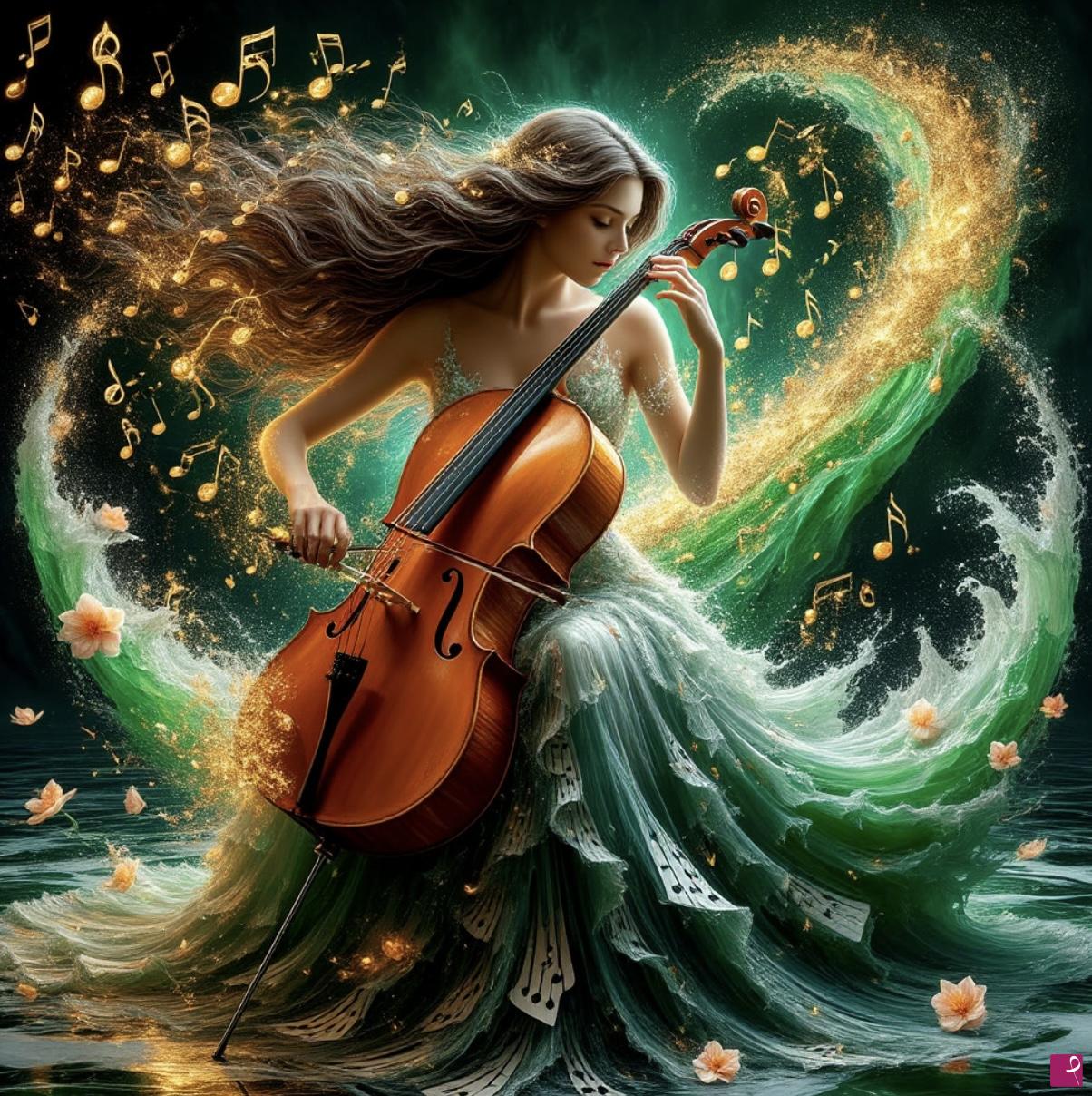 quadri in vendita online - Beautiful waves of music3