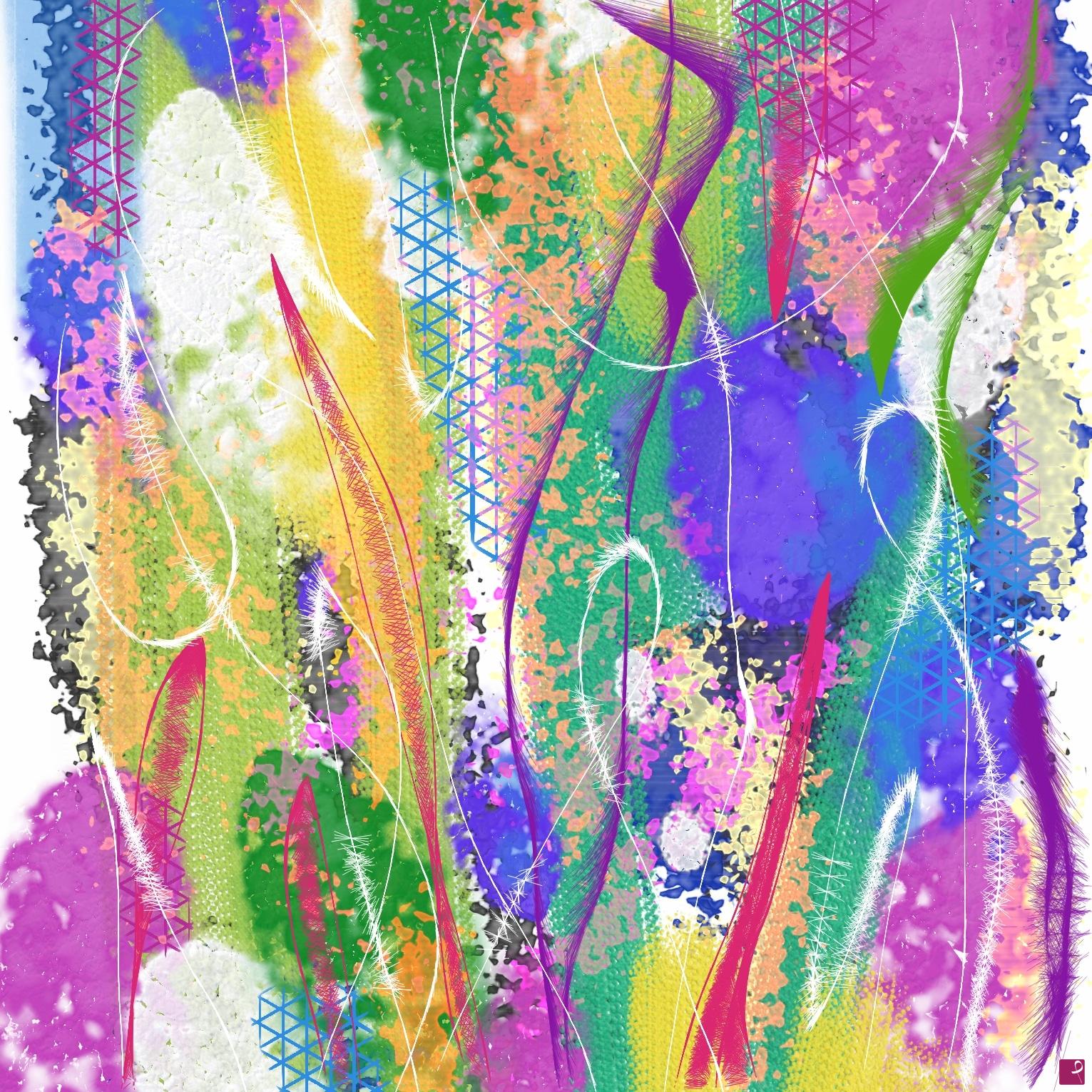 quadri in vendita online - Bees and tulips 