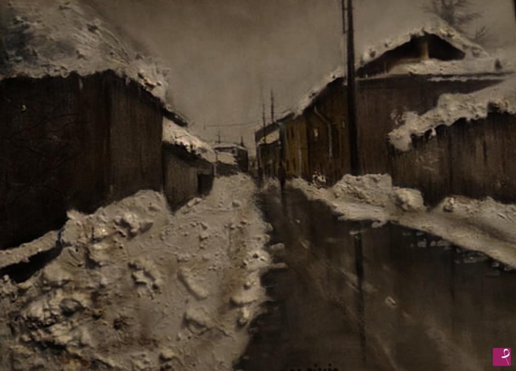 quadri in vendita online - BELLINZAGO  LOMBARDO  ,TANTA  NEVE