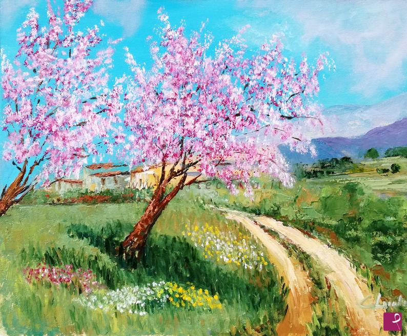 quadri in vendita online - Benvenuta primavera 1 - I peschi sono in fiore