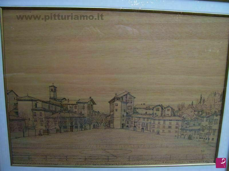 quadri in vendita online - Bergamo - Veduta della Fara