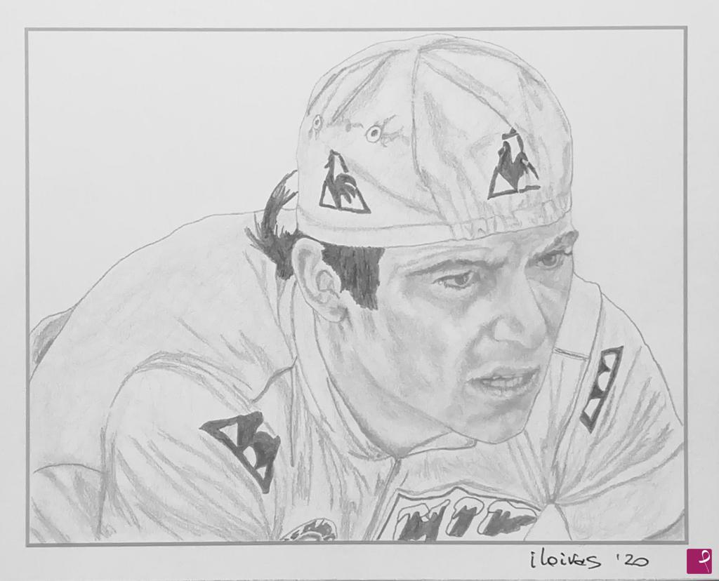 quadri in vendita online - Bernard Hinault " le Blaireau"
