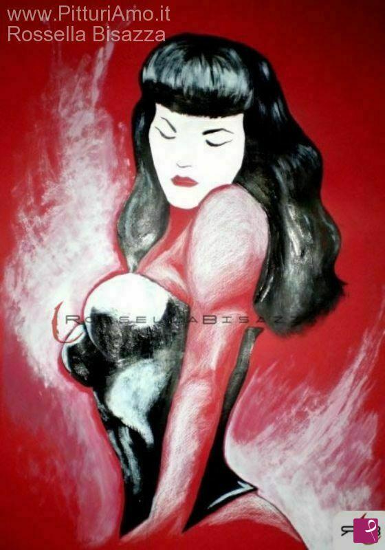 quadri in vendita online - Bettie Page's tribute