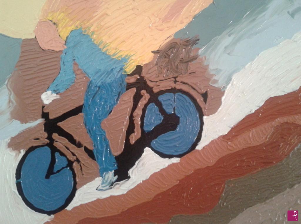 quadri in vendita online - Bici (50x70; olio su tela)