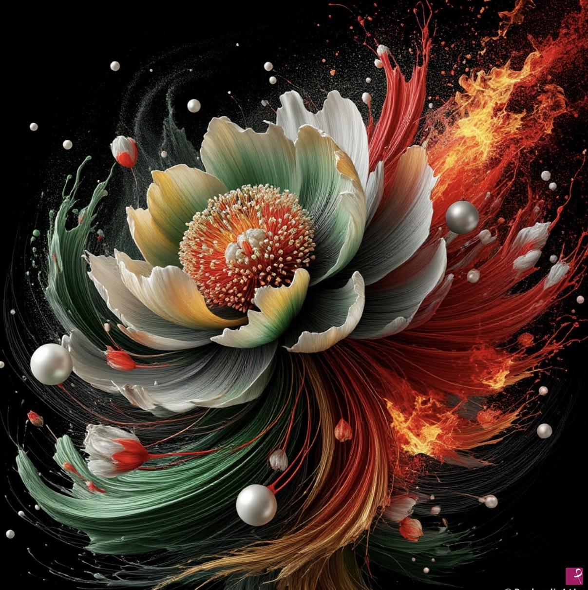 quadri in vendita online - Big flower 