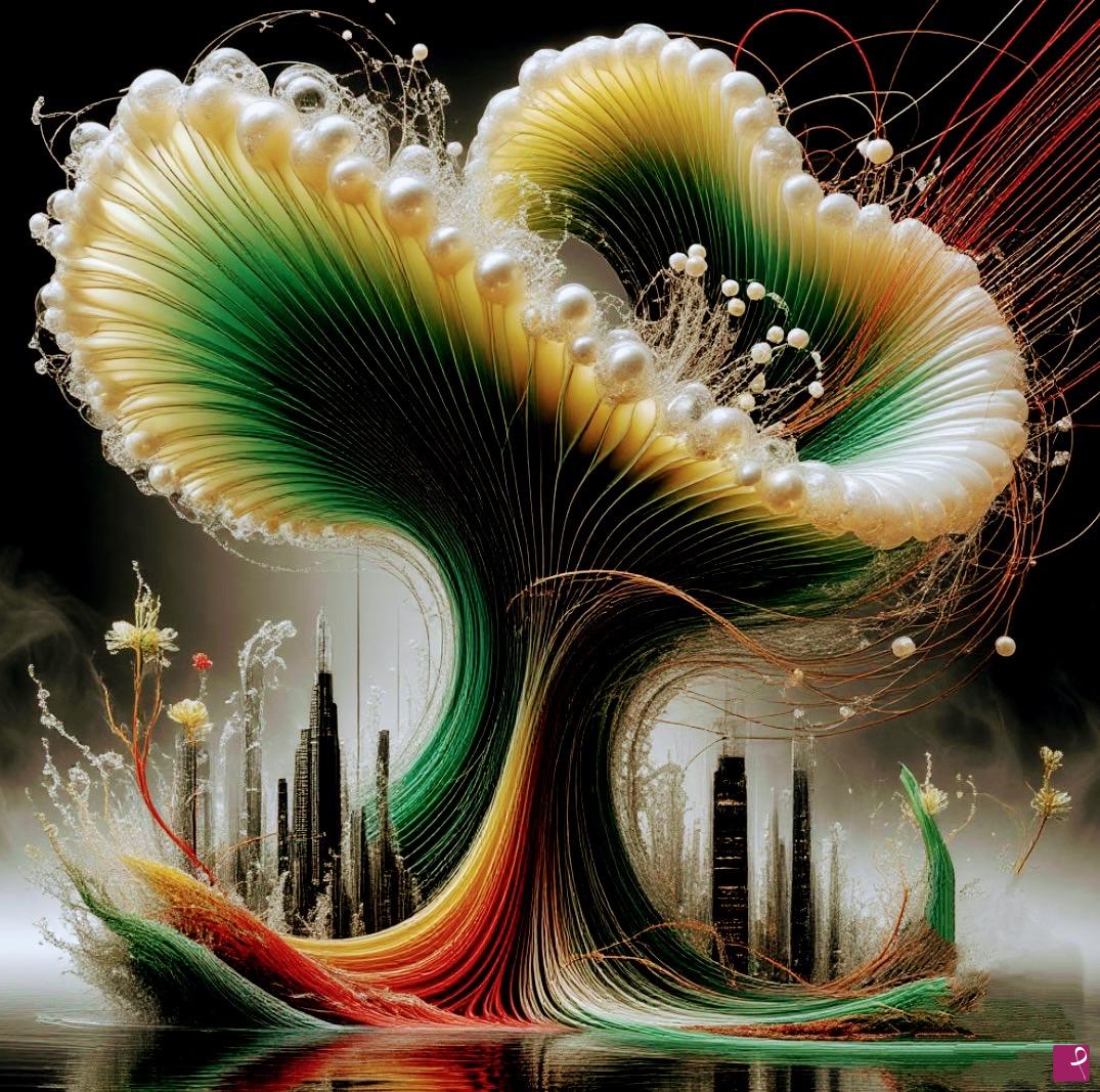 quadri in vendita online - Big flower in city 