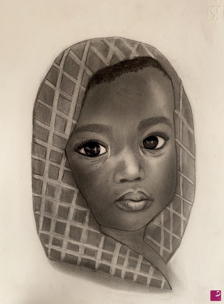 quadri in vendita online - Bimbo africano 