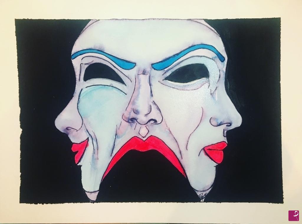 quadri in vendita online - Bipolar face