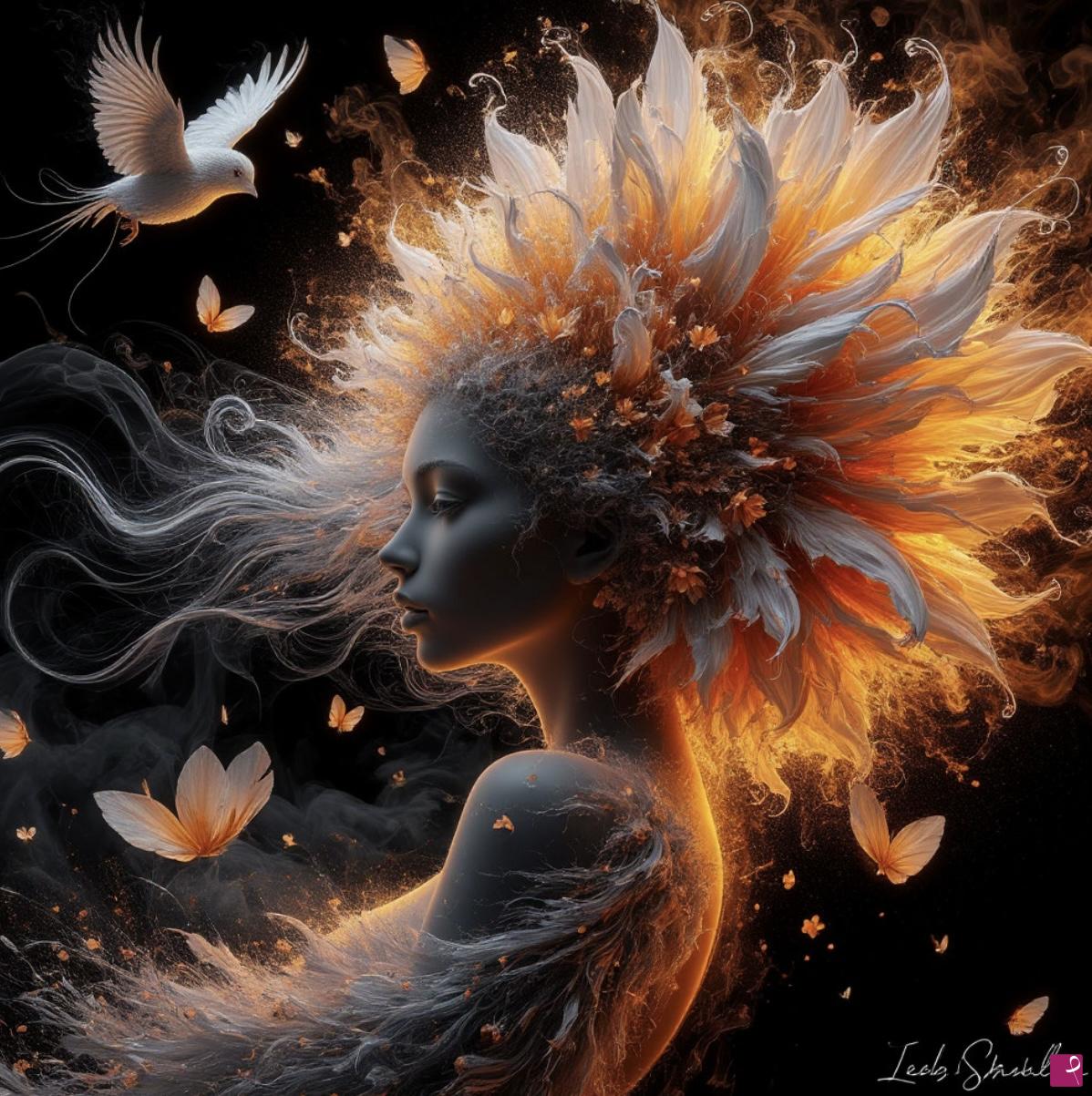 quadri in vendita online - Bird, fantastic girl 