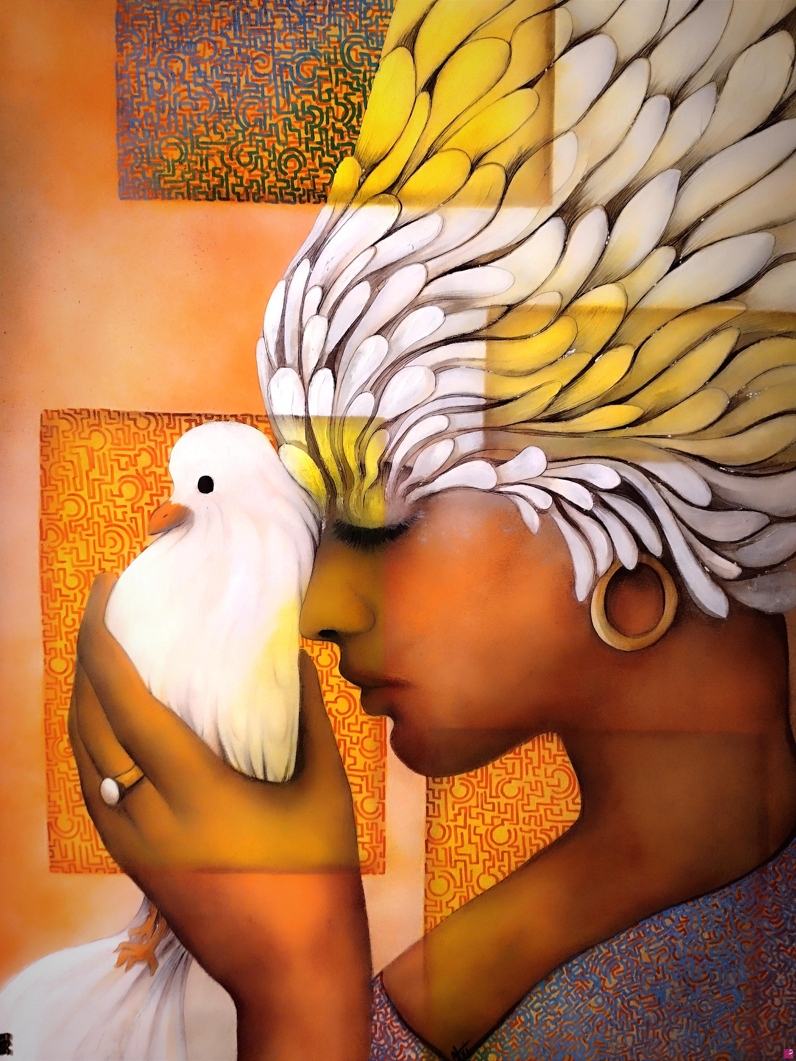 quadri in vendita online - Bird girl 