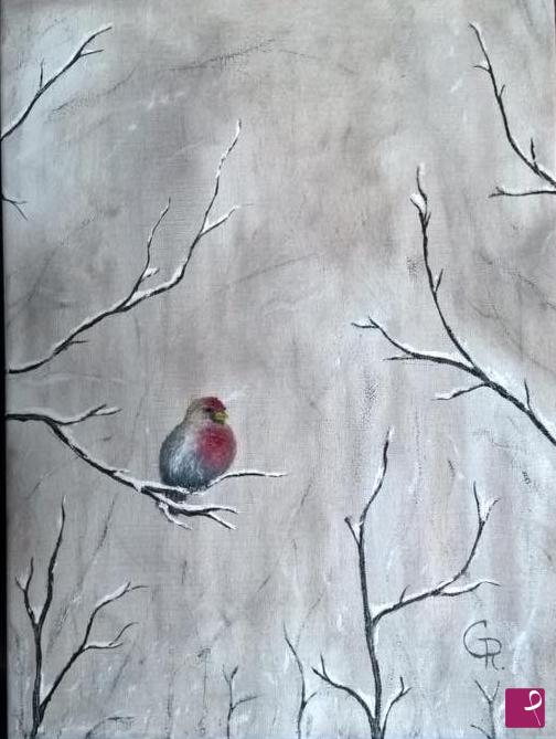 quadri in vendita online - Bird in winter