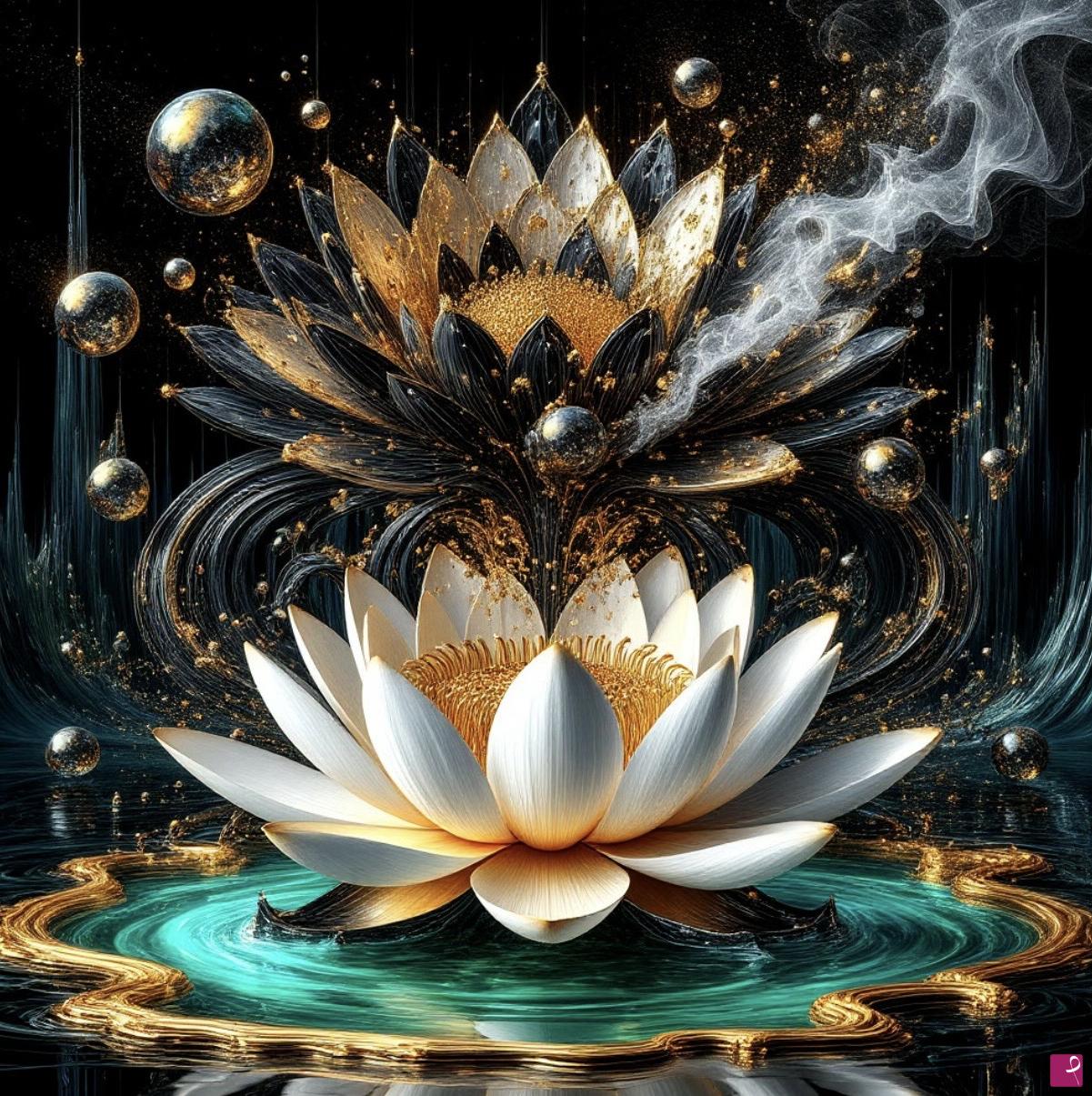 quadri in vendita online - Black and White Lilies 