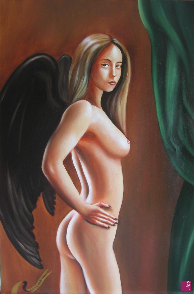 quadri in vendita online - Black Angel