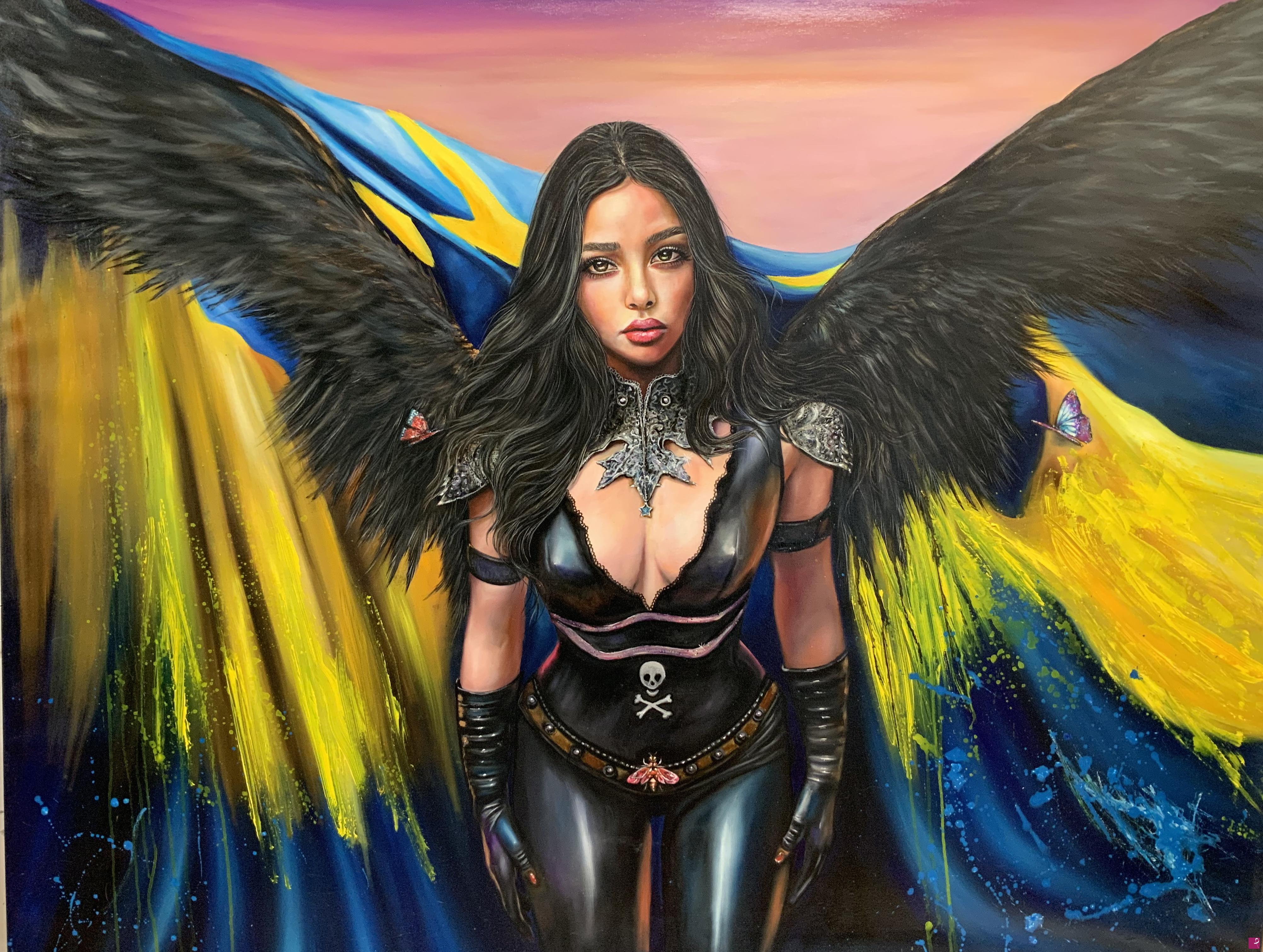 quadri in vendita online - Black Angel
