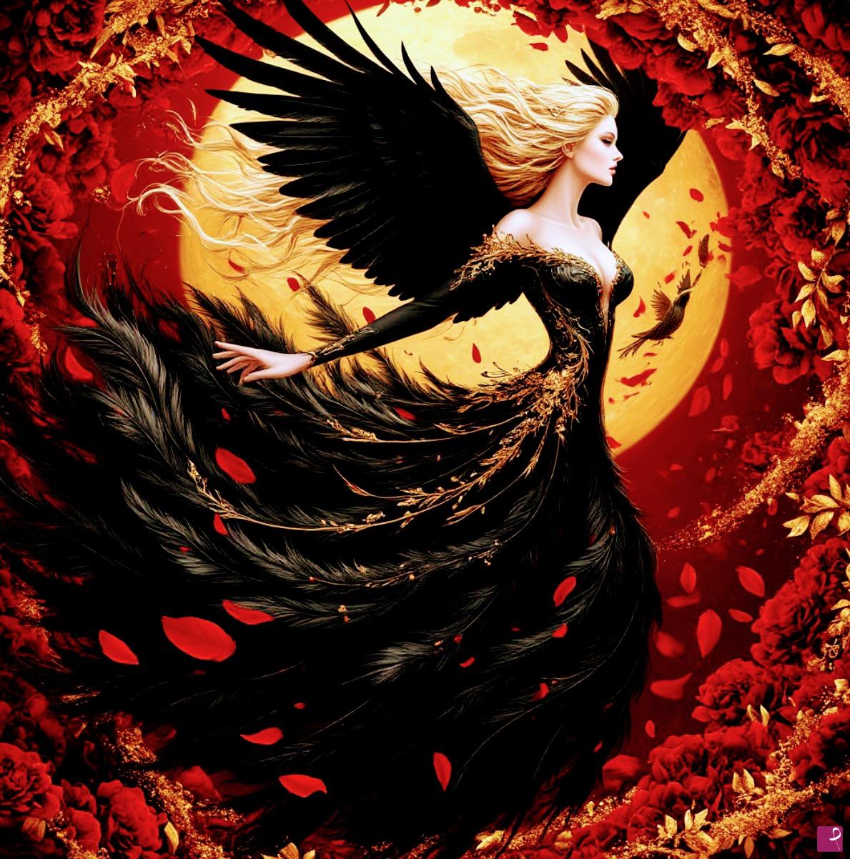 quadri in vendita online - Black Angel