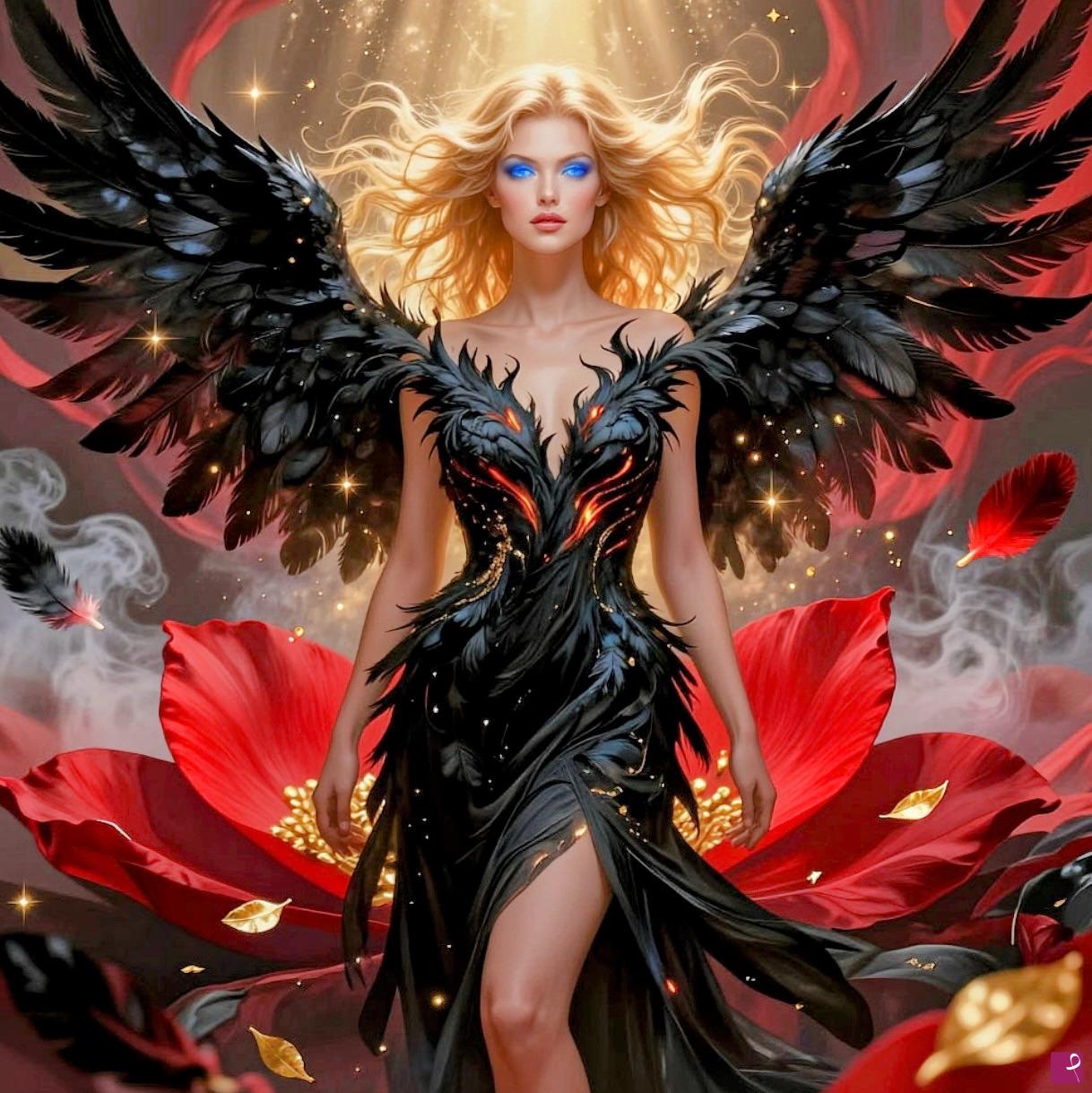 quadri in vendita online - Black Angel 
