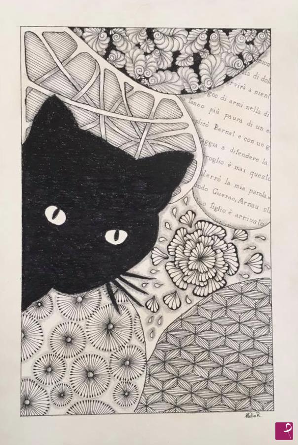 quadri in vendita online - Black Cat