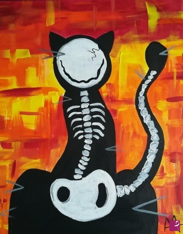 quadri in vendita online - Black cat