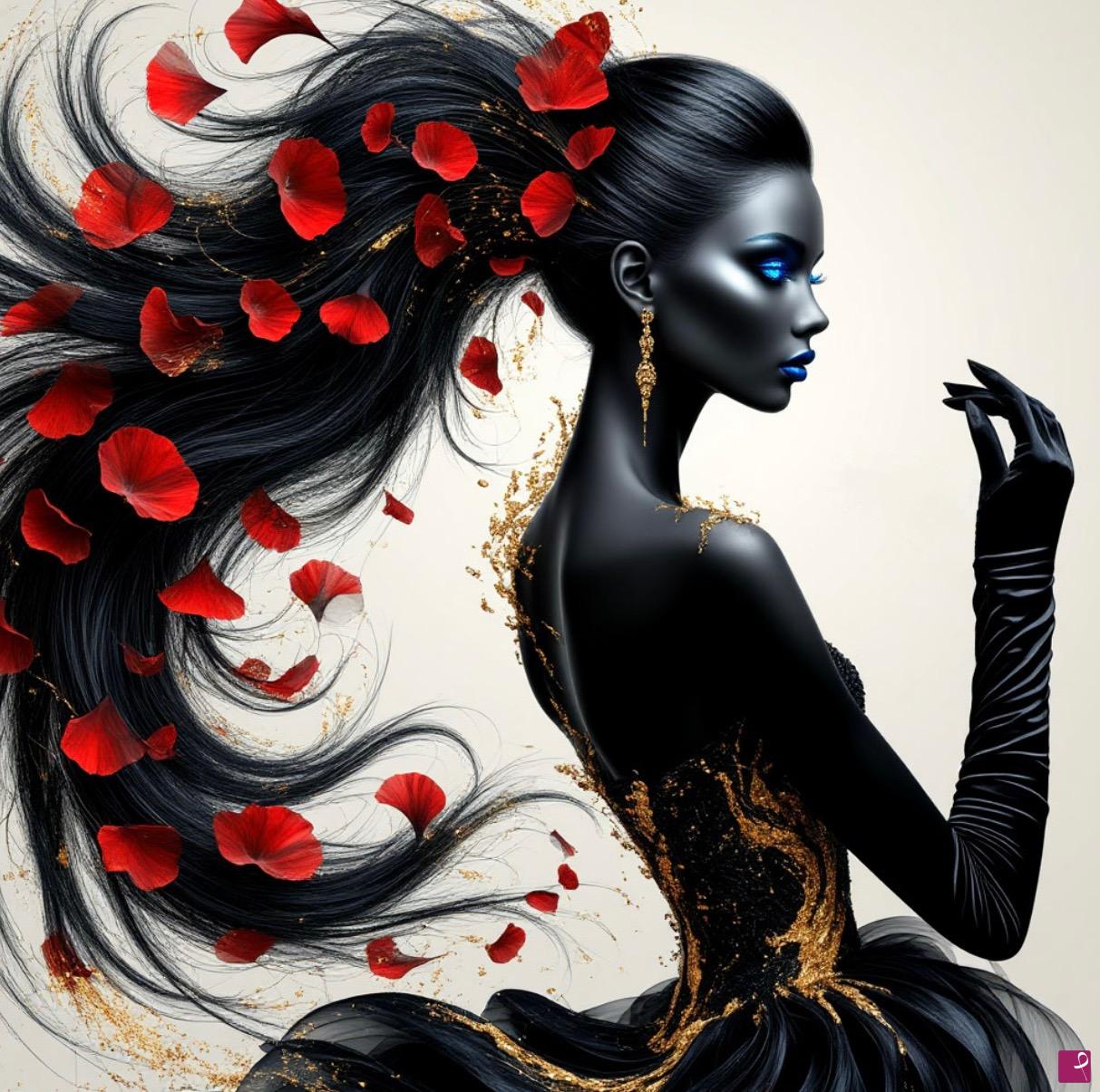 quadri in vendita online - Black girl 