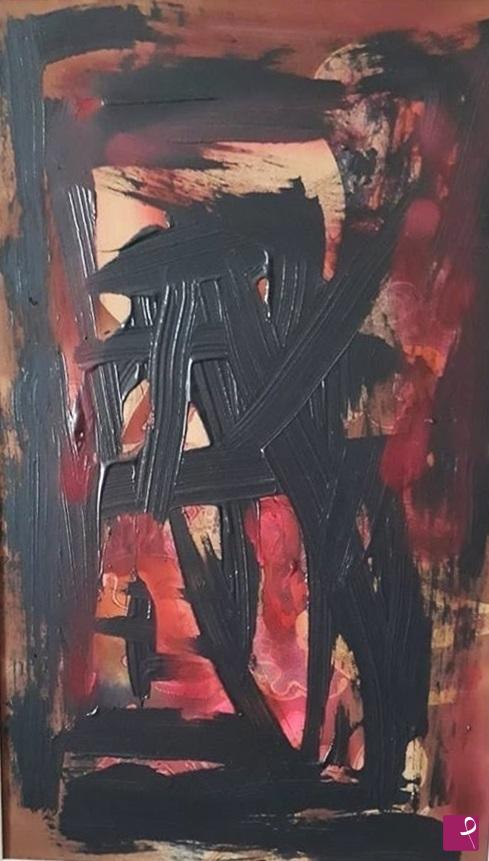 quadri in vendita online - Black Hell 47x75