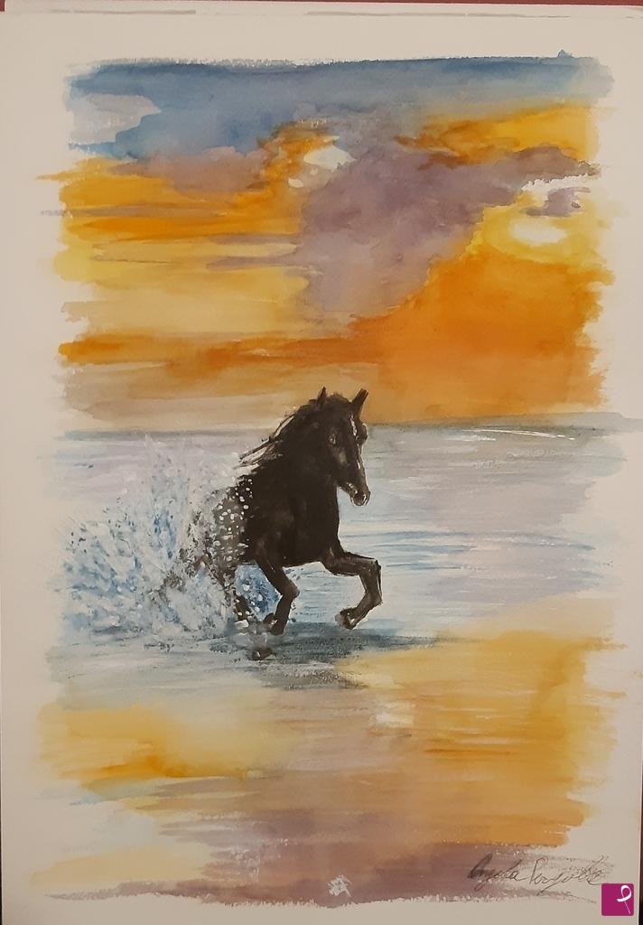 quadri in vendita online - Black Horse