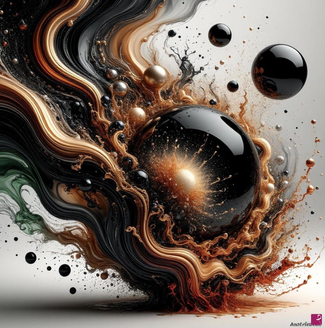 quadri in vendita online - Black meteorite