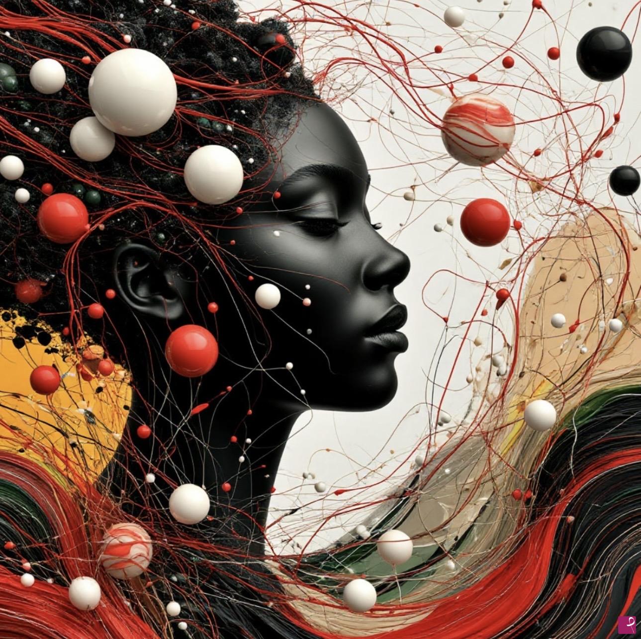 quadri in vendita online - Black woman