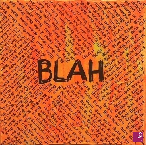 quadri in vendita online - BLAH BLAH BLAH incrociato