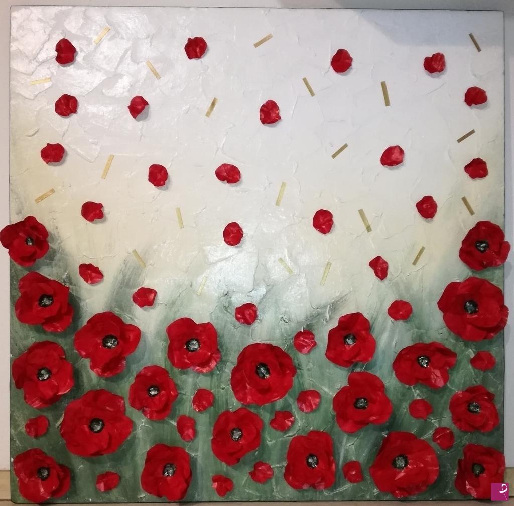 quadri in vendita online - Bloom Red 