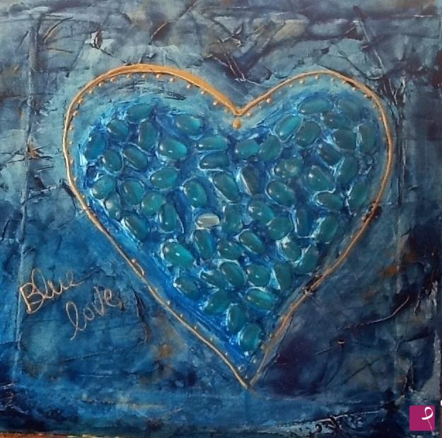 quadri in vendita online - Blu love 