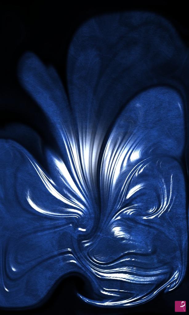 quadri in vendita online - Blu metal flower