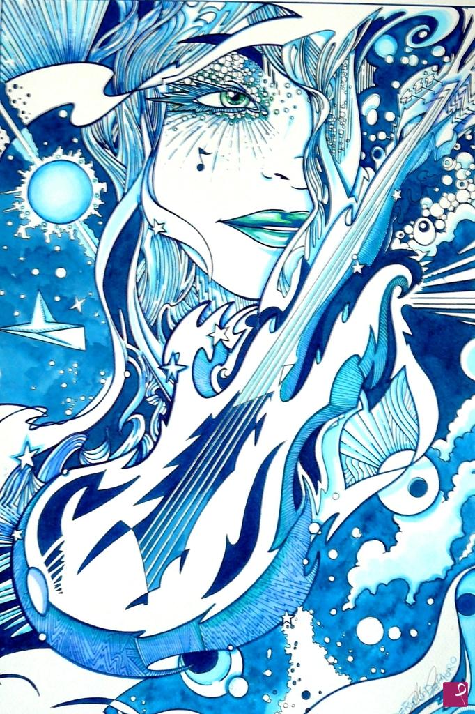 quadri in vendita online - BLUE BASS GIRL