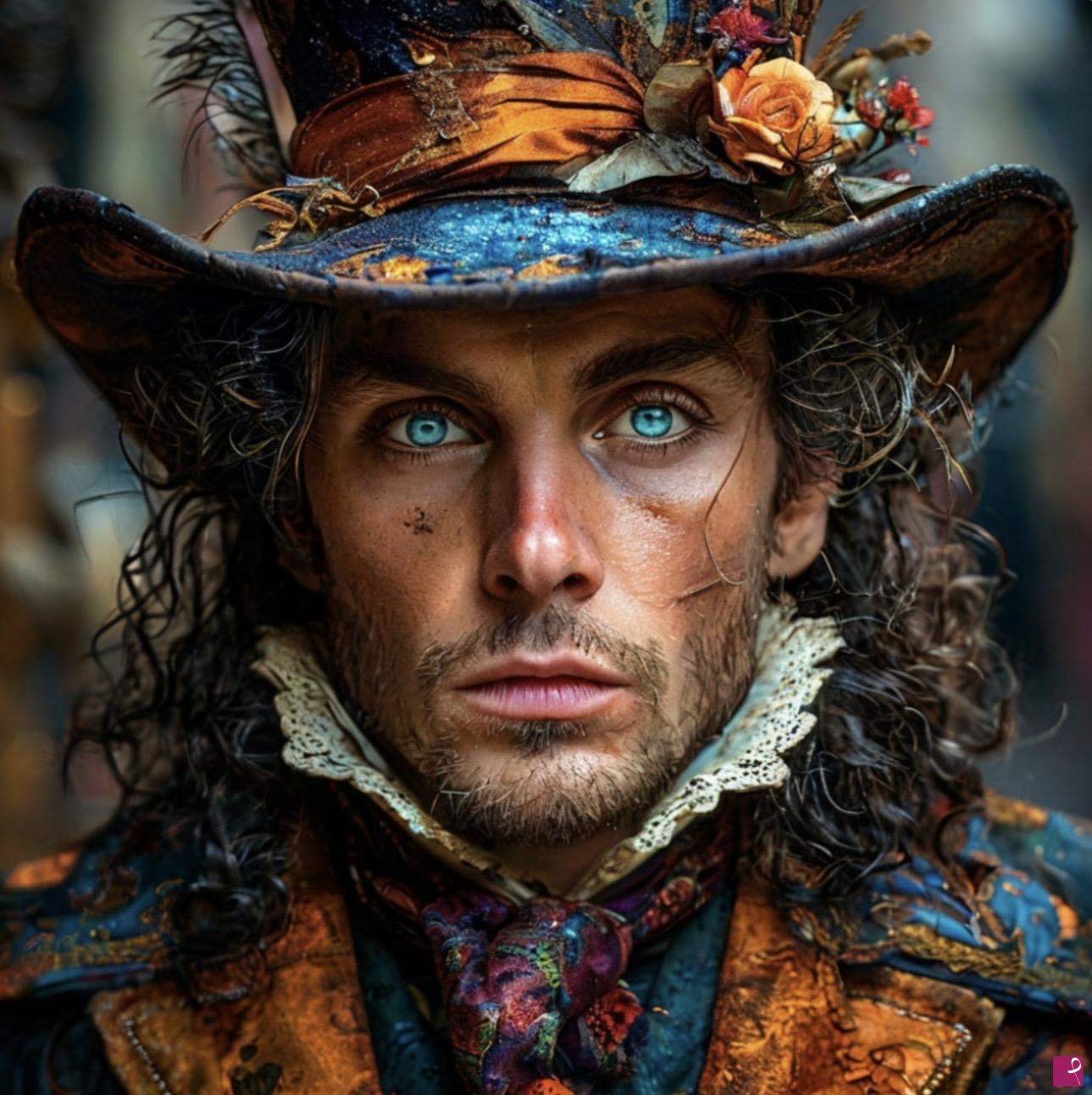 quadri in vendita online - Blue-eyed man