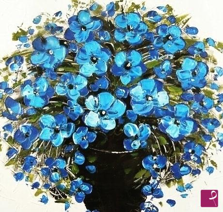 quadri in vendita online - Blue flowers