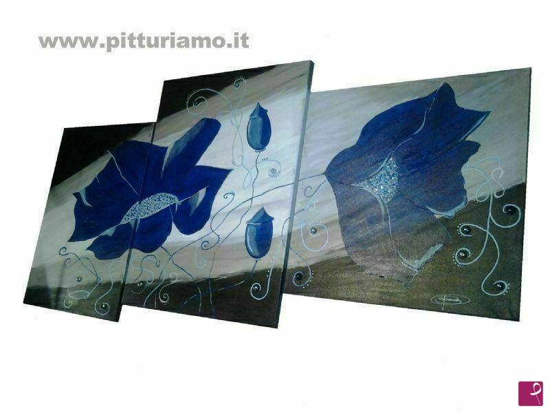 quadri in vendita online - Blue Flowers in the Sky