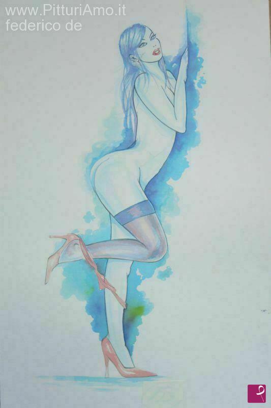 quadri in vendita online - BLUE GIRL