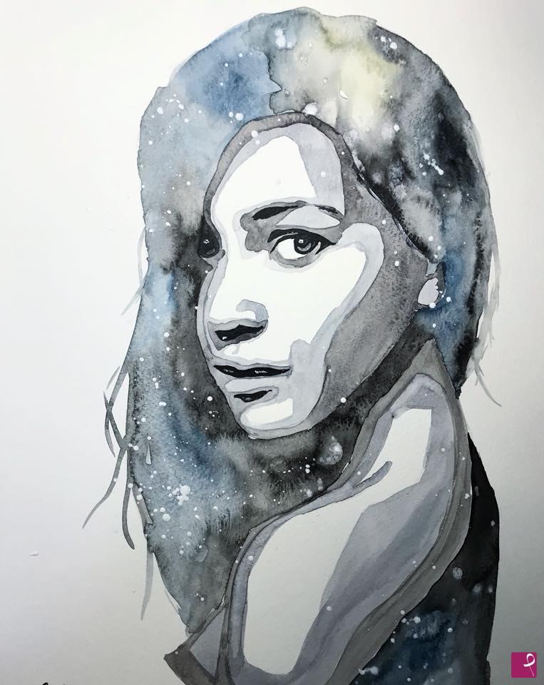 quadri in vendita online - Blue Hair