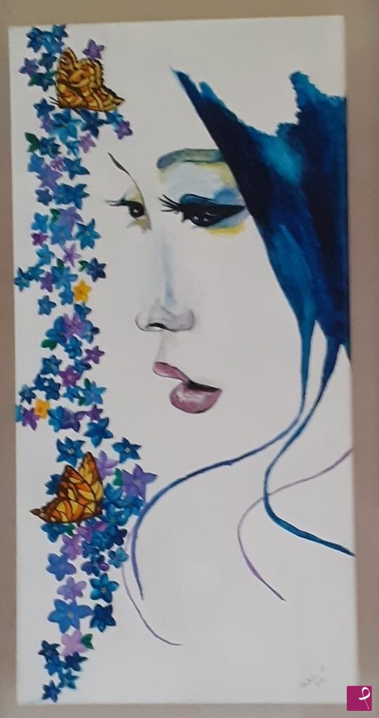 quadri in vendita online - Blue Hair