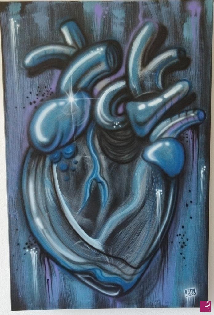quadri in vendita online - Blue heart
