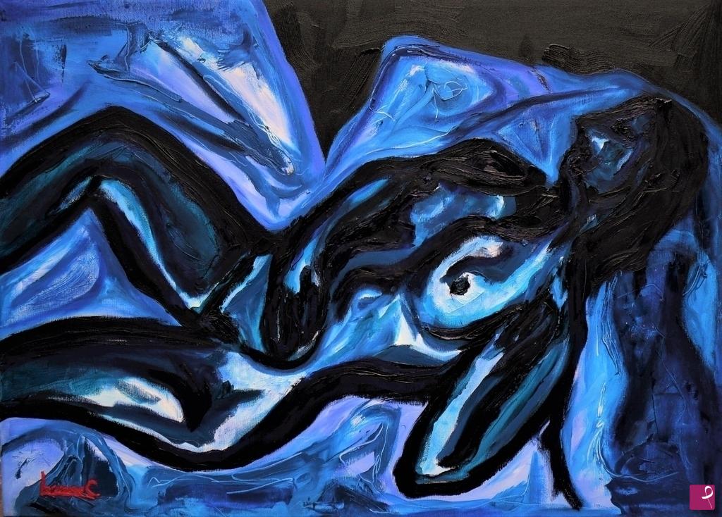 quadri in vendita online - BLUE NUDE