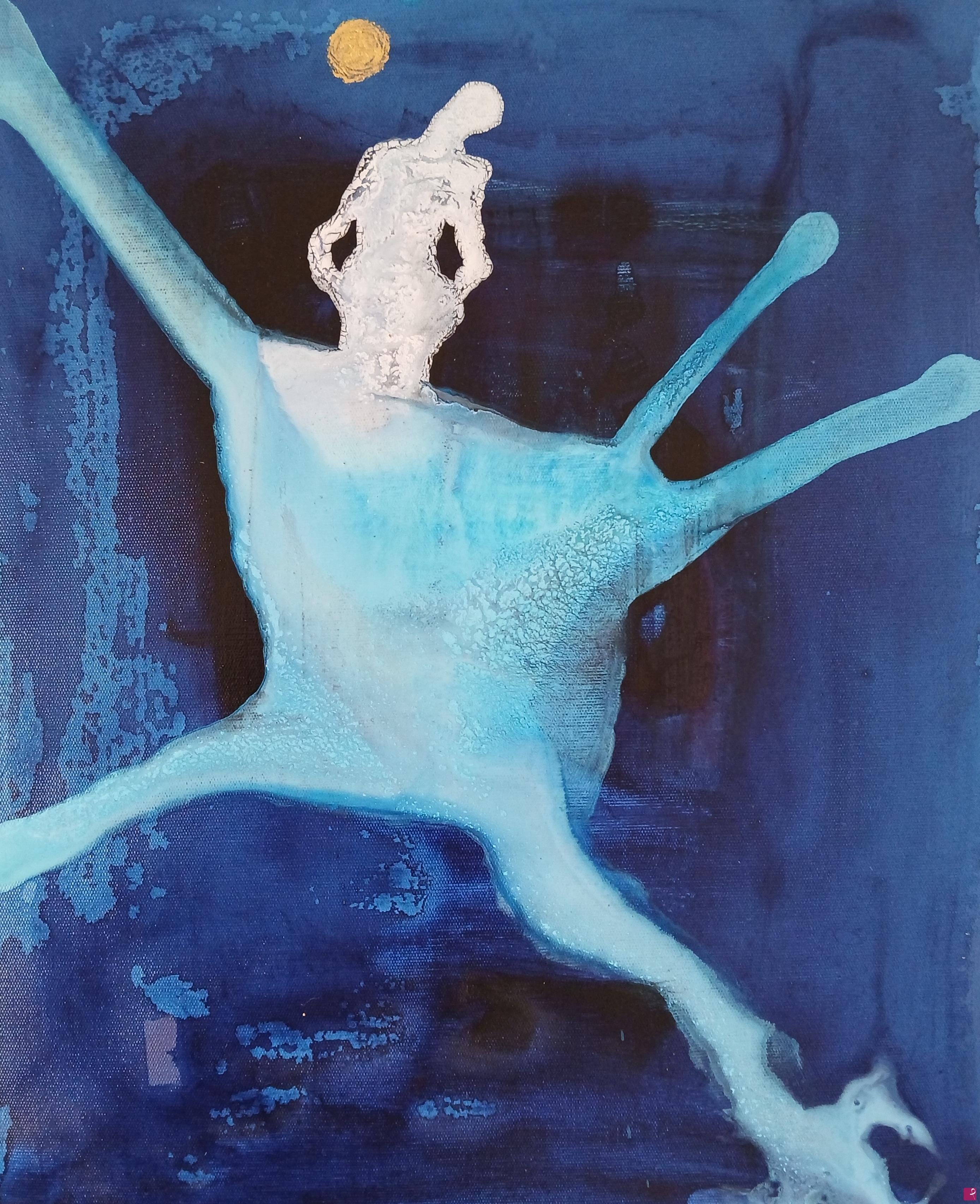 quadri in vendita online - Blue painted