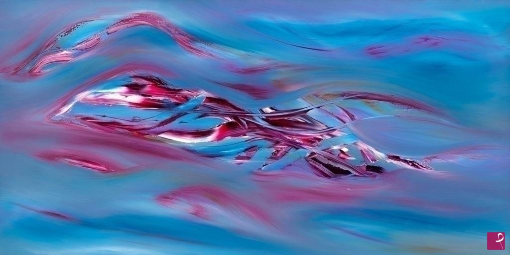 quadri in vendita online - Blue poetry, 120x60 cm