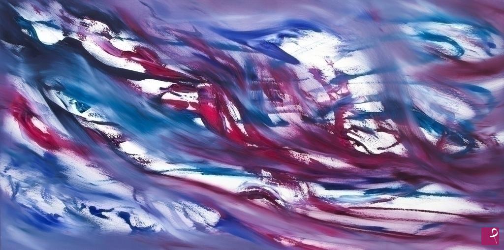 quadri in vendita online - Blue & Red Experience, 120x60 cm