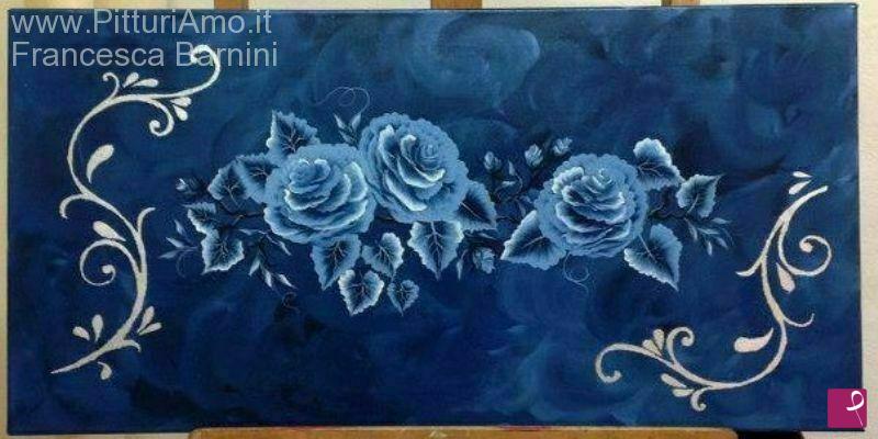 quadri in vendita online - Blue Roses