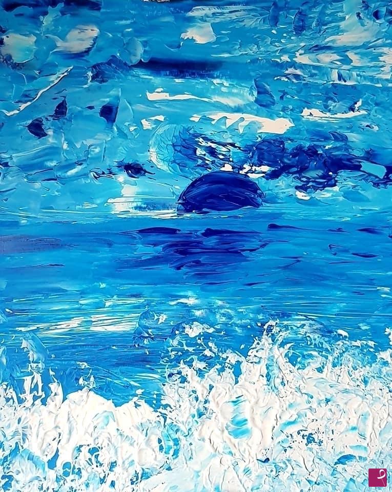 quadri in vendita online - Blue sun